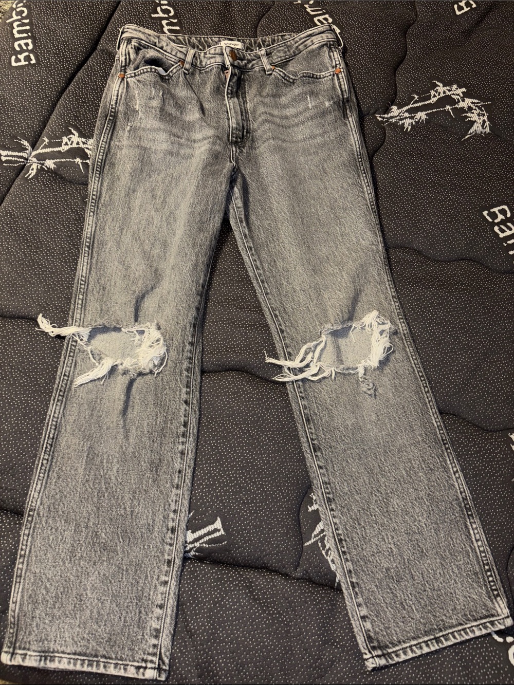 Wrangler Wild West high rise straight-leg jeans